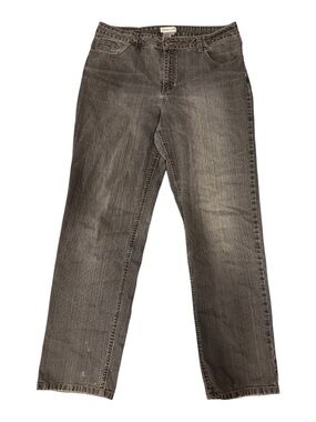 Coldwater Creek Women's Jeans Size 16 Black/Gray Straight Leg Classic Fit
